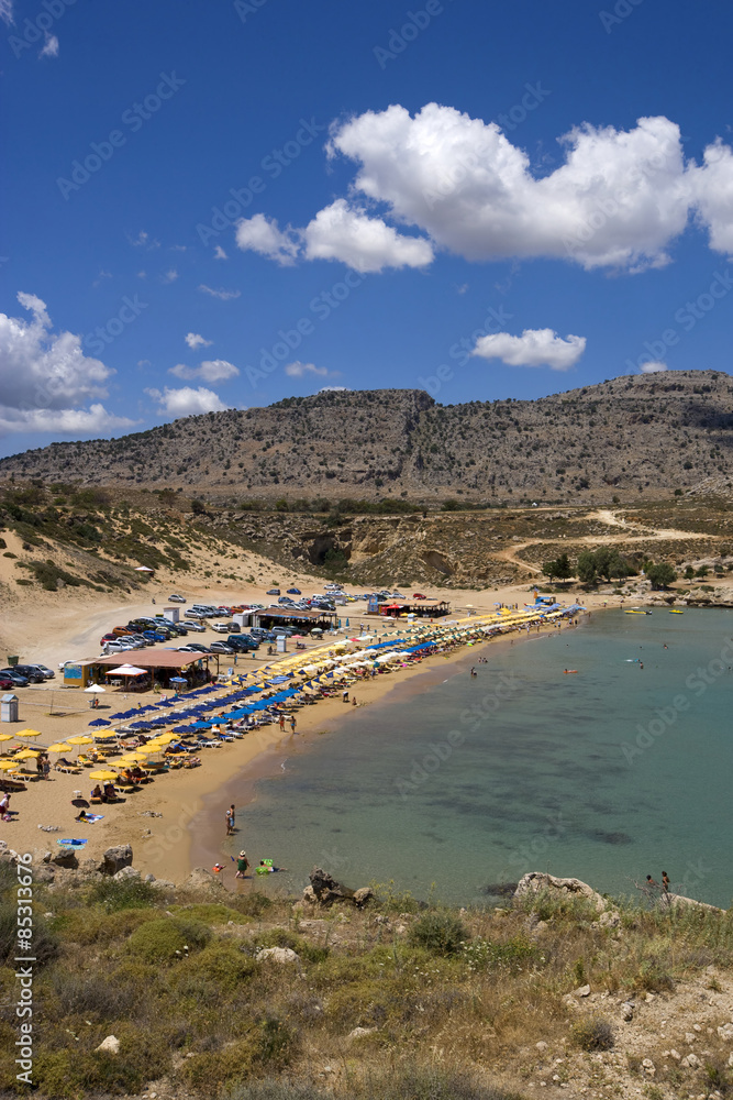 Agia Agathi beach, Rhodes, Greece