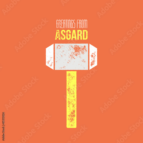 Thors message t-shirt or logo design - vector illustration