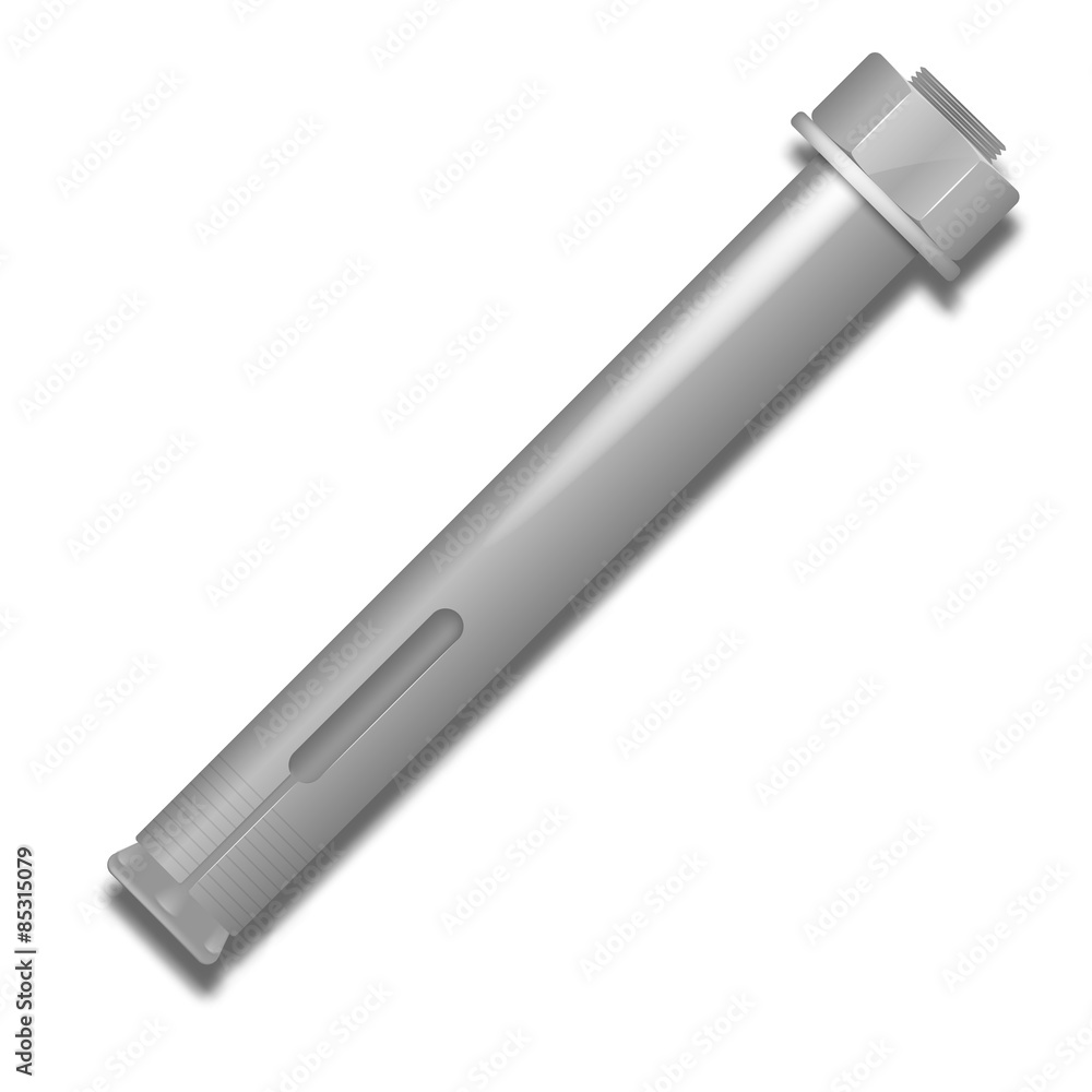 Vector illustration of metal expansion anchor - bolt Vector illustration of metal expansion anchor - bolt