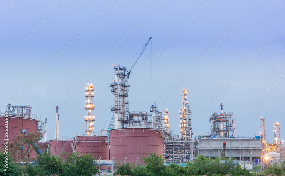 Oil petrochemical industrial plant