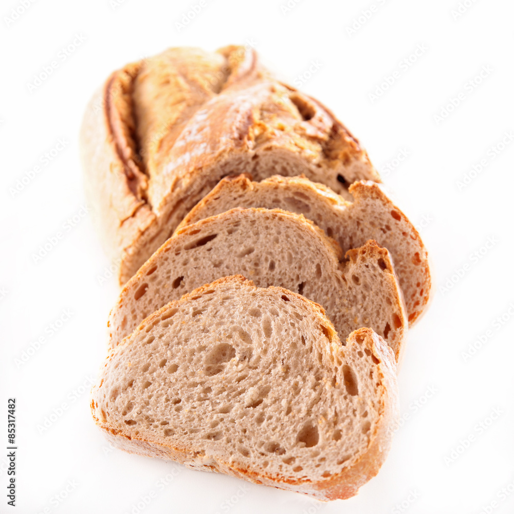 bread isolated on white bread isolated on white
