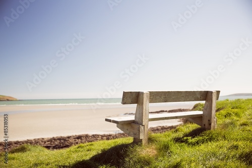 Stone bench near the sea