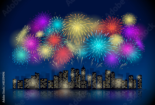 花火と夜景