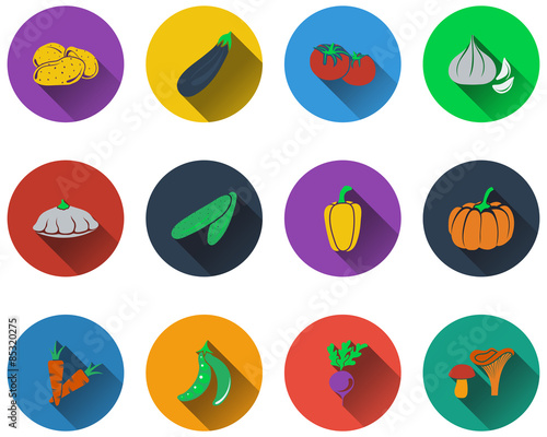 Set of vegetables icons