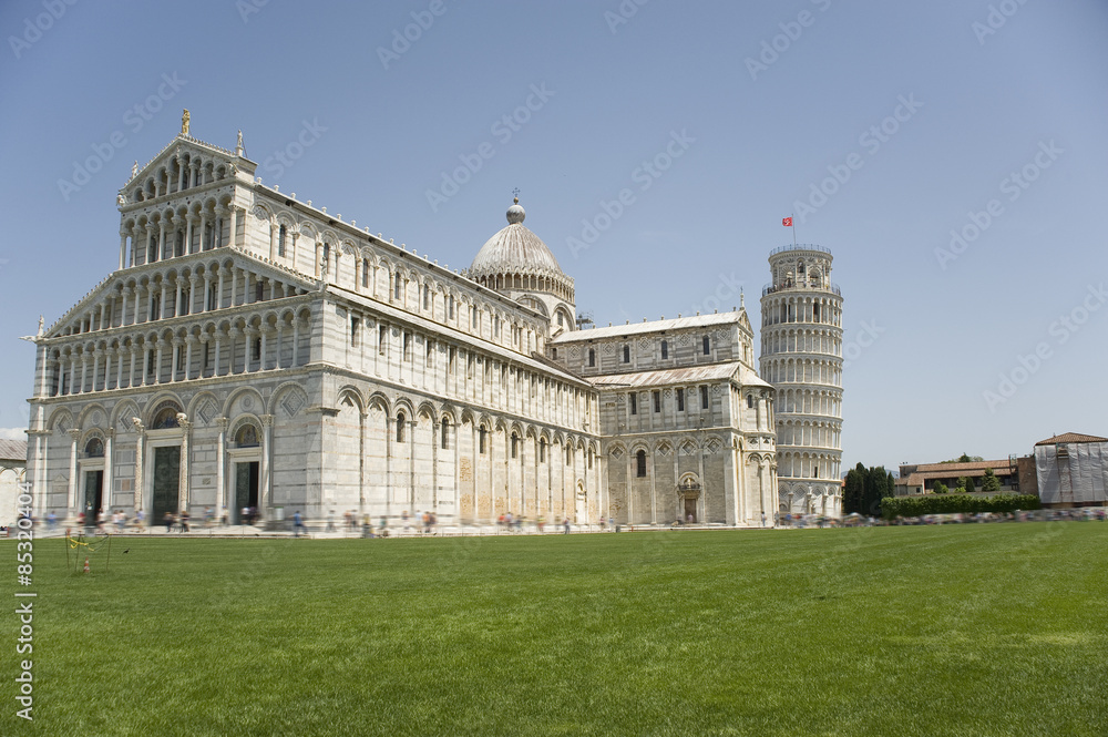 Pisa Cathedral and the Leaning Tower.
