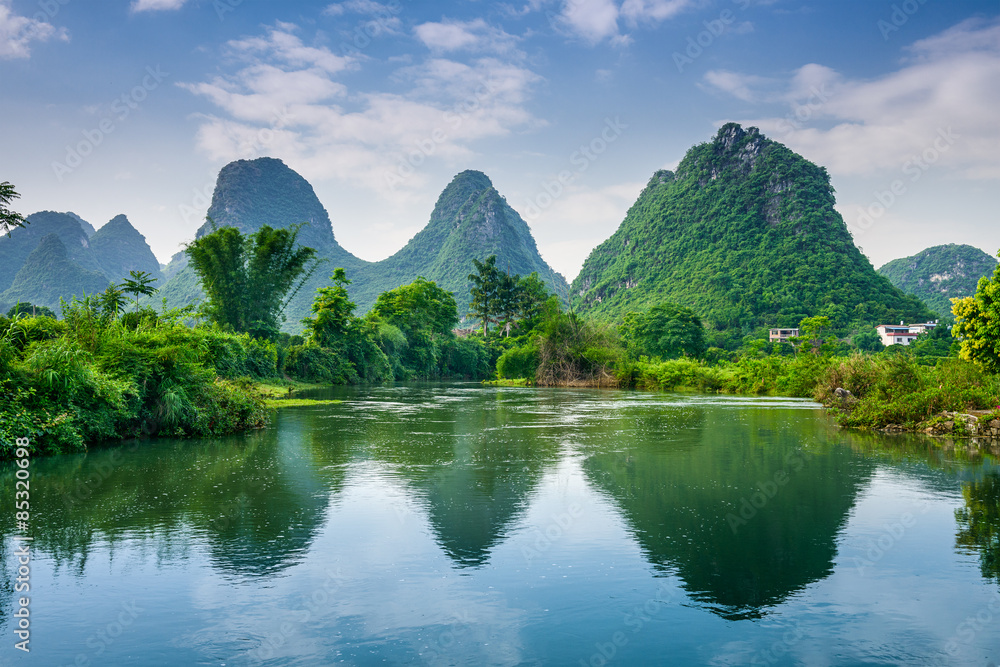 Karst Mountains of Guilin - obrazy, fototapety, plakaty 