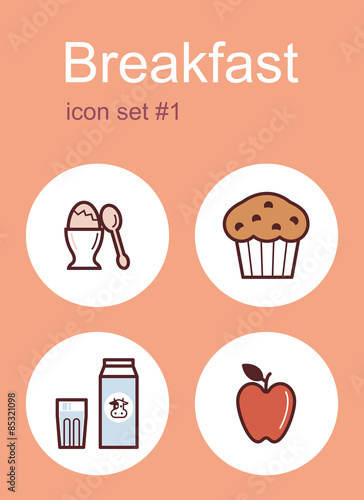 Breakfast icons