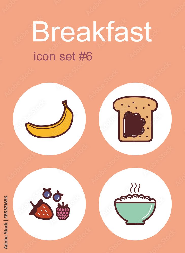 Breakfast icons