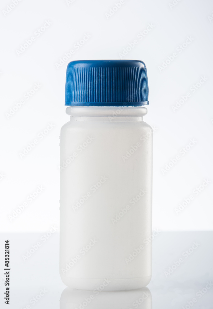 White plastic medicine bottle White plastic medicine bottle