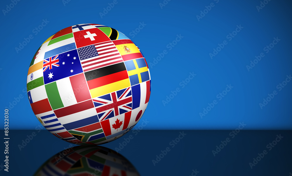 International Business Globe World Flags International Business Globe World Flags