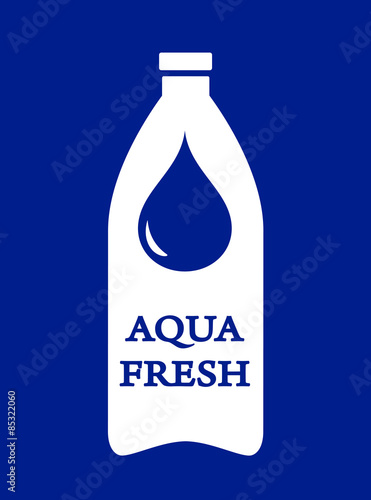 bottle with fresh water