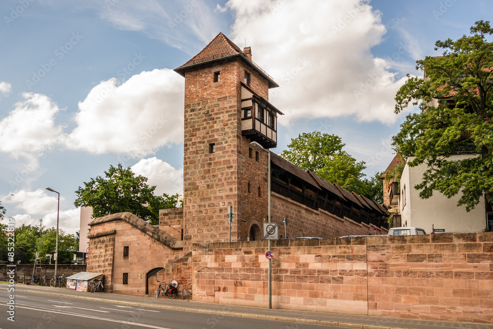 Burgmauer mit Turm Kaiserburg Nürnberg