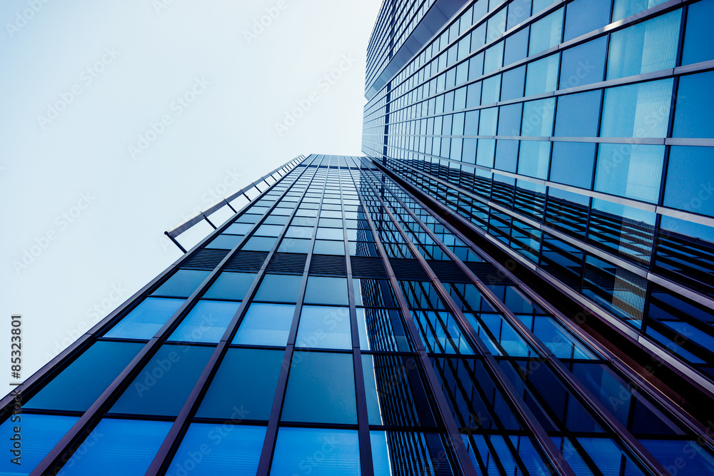 office building. glass silhouettes of skyscrapers office building. glass silhouettes of skyscrapers