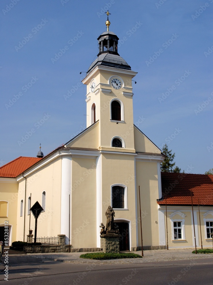 catholic church of Saint Clement in Ustron town