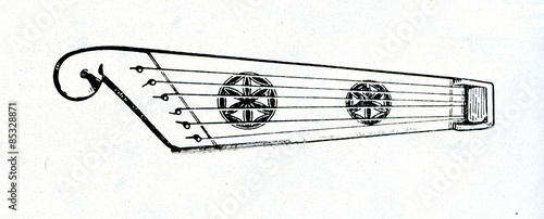 Kokle, Latvian plucked string musical instrument Stock Illustration | Adobe  Stock