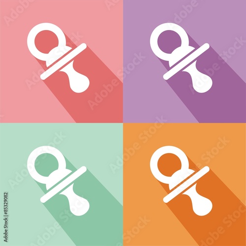 Icono chupete colores sombra