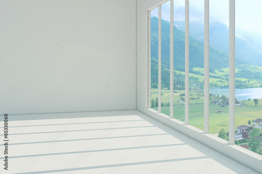 Fototapeta premium Empty white room