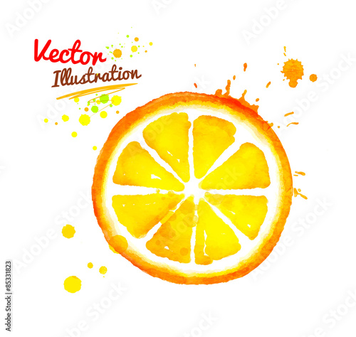 Watercolor orange.