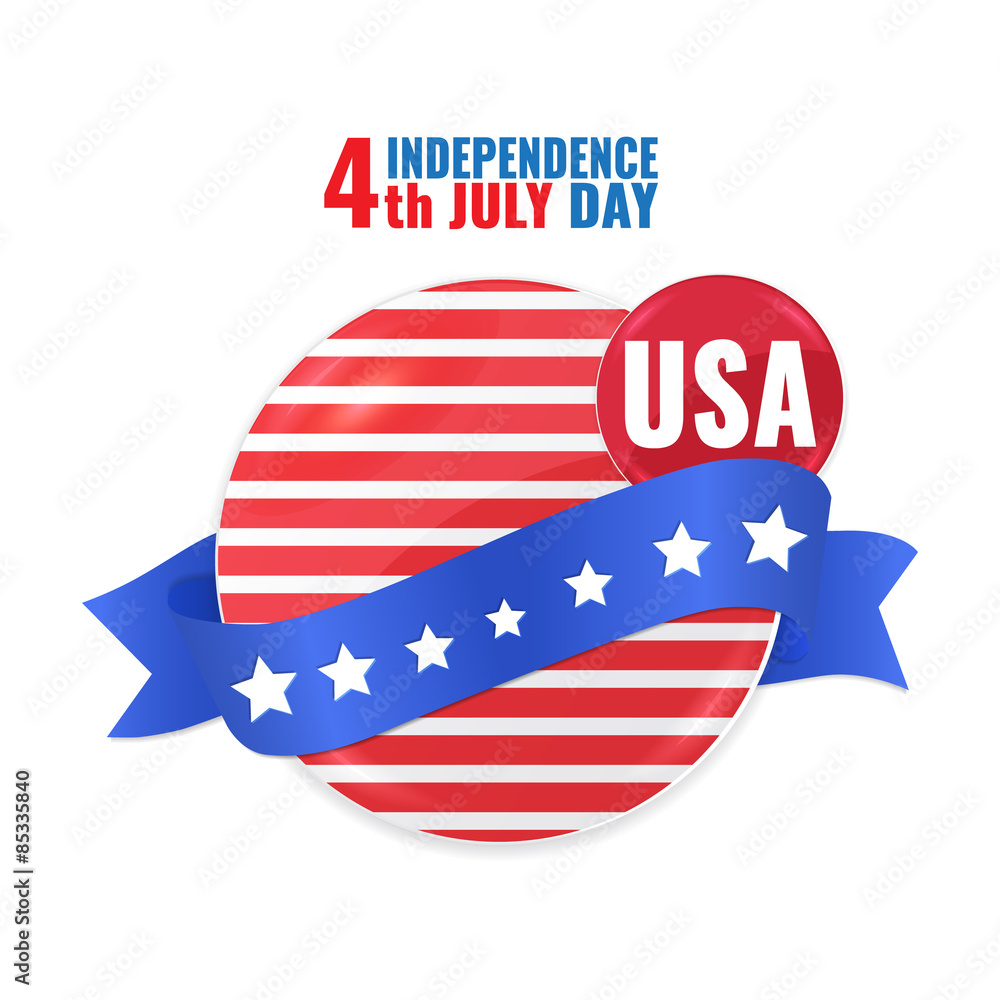 Vector USA independence day label, 4 th july concept for your design. Vector USA independence day label, 4 th july concept for your design.