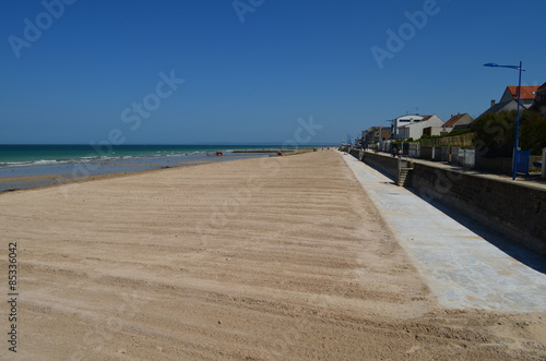 La plage de Langrune sur Mer  Normandie  