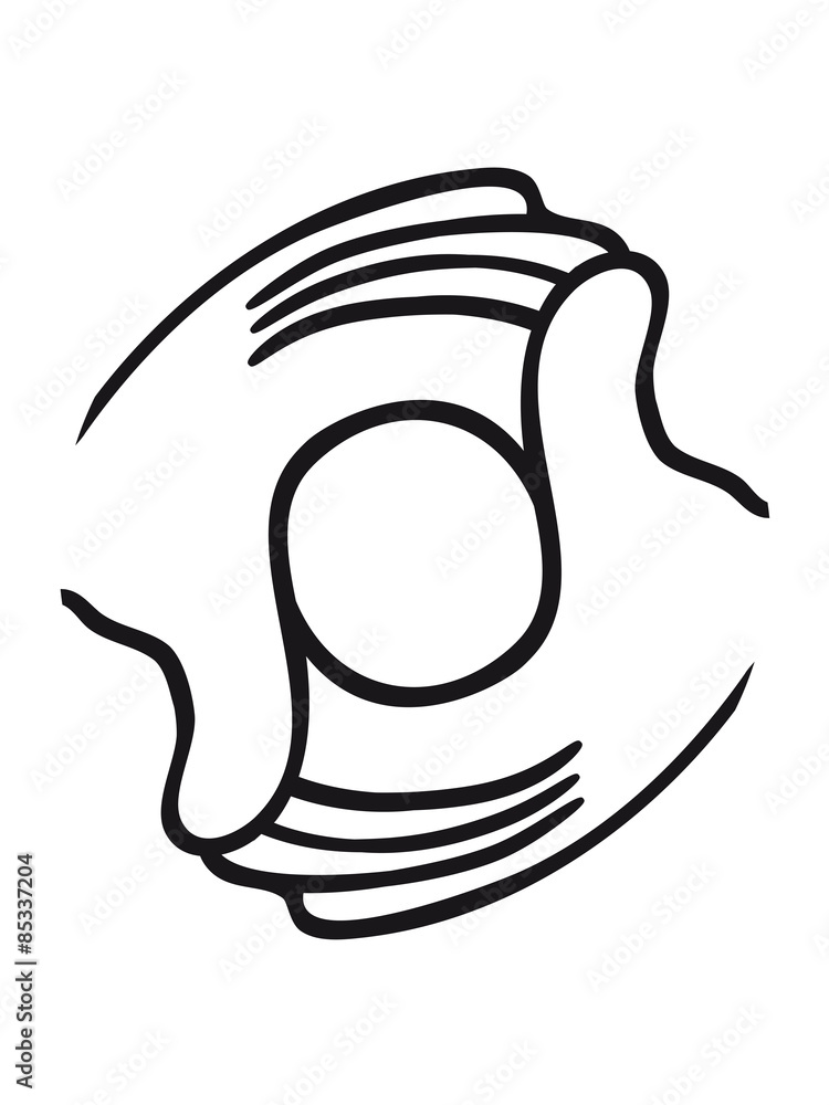Hand pie-hole circle around hands 2 hands