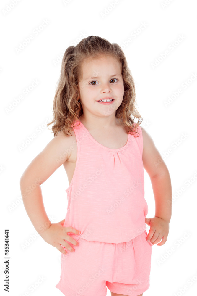 Cute little girl with three year old looking at camera Cute little girl with three year old looking at camera