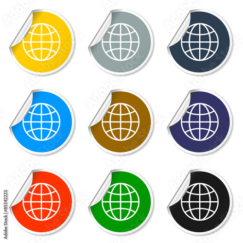 World Globe Icon, pictogram icon 