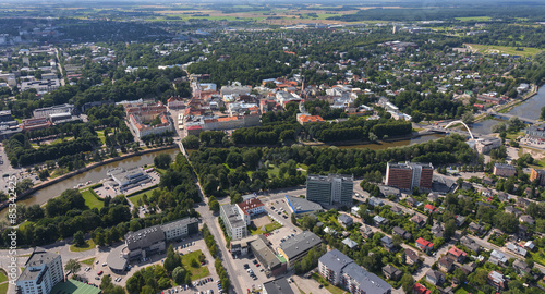 Estonia, Tartu, cityscape with River Emajogi photo