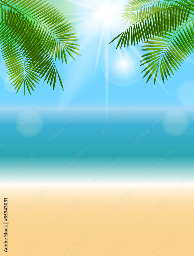 Summer Sunny Natural Background Vector Illustration Summer Sunny Natural Background Vector Illustration