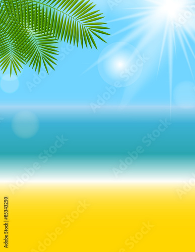 Summer Natural Background Vector Illustration