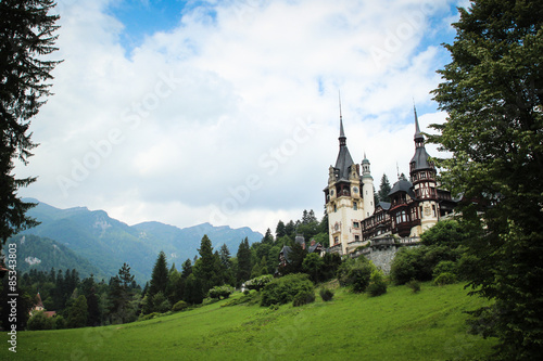 Peles Castle in the Carpathian Mountains