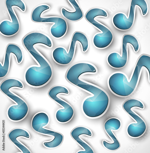 Abstract background with cartoon music notes