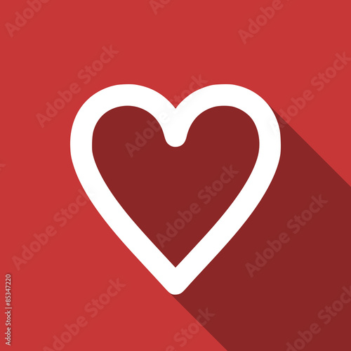 heart flat design modern icon