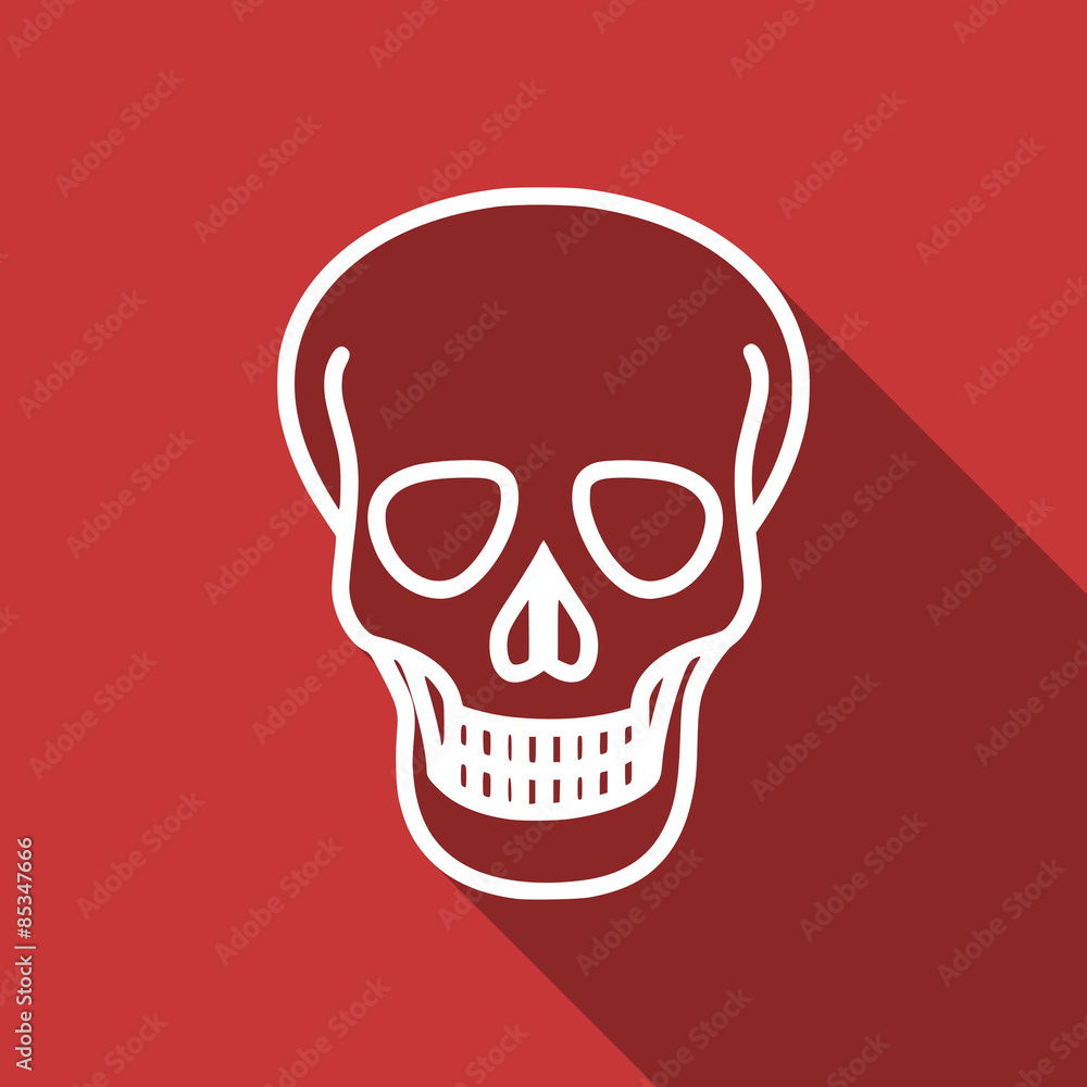 skull flat design modern icon skull flat design modern icon