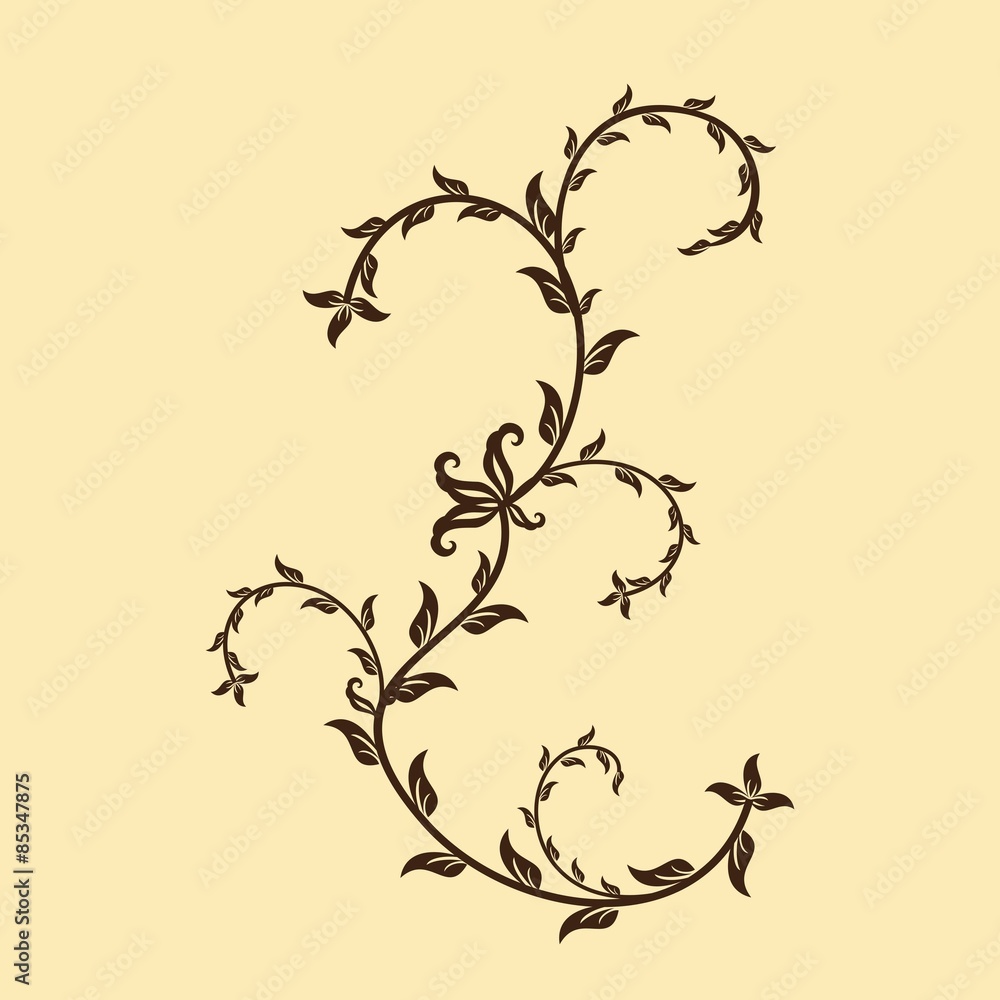 Floral elements for design card or invitation