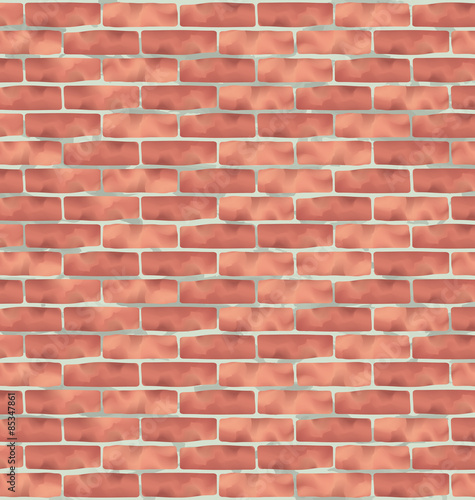 Brown brick wall, grunge texture background