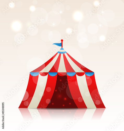 Open circus stripe entertainment tent