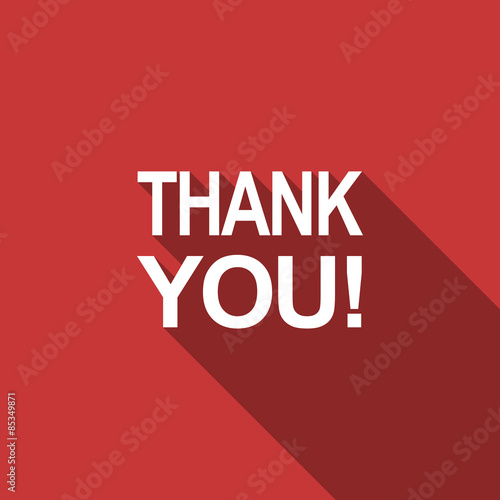 thank you flat design modern icon