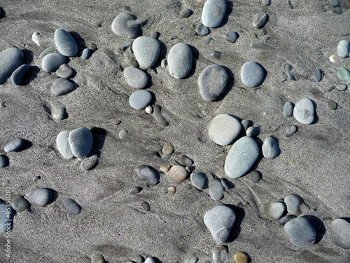 Steine am Strand, Neuseeland
