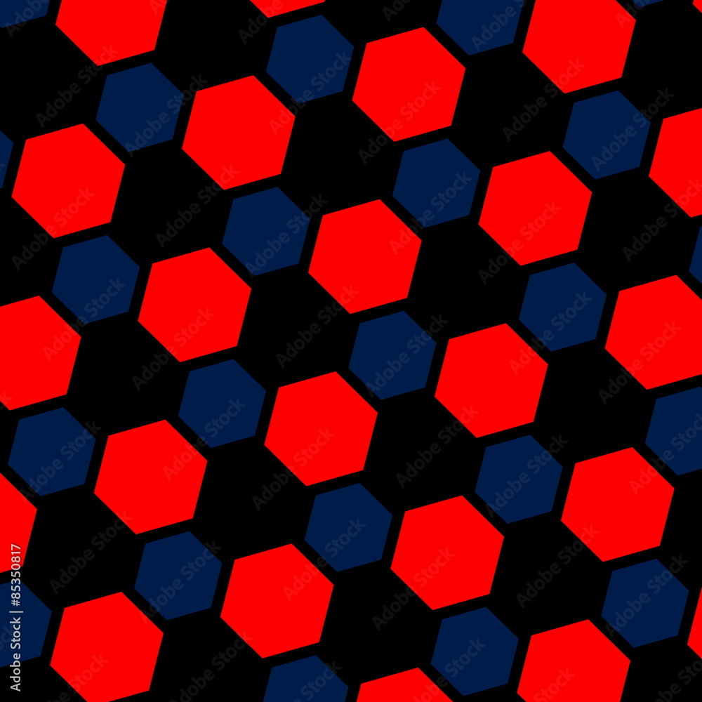 Abstract blue red hexagon illustration. Macro background. Abstract blue red hexagon illustration. Macro background.