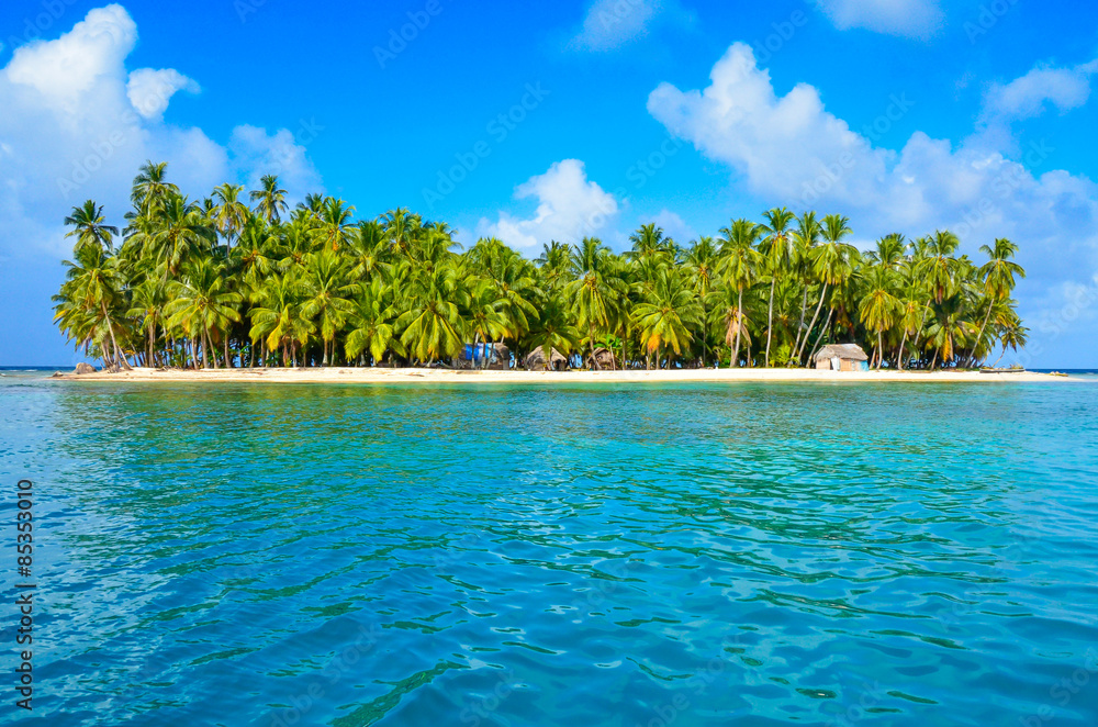 Tropical Island with paradise beach