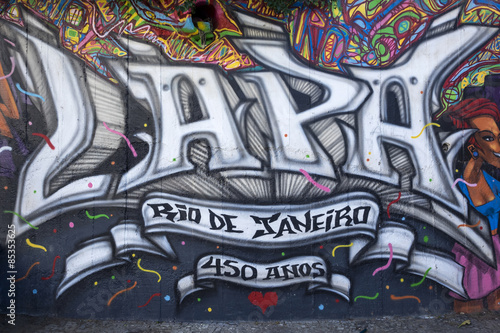 Lapa Street Art Mural  Rio de Janeiro  Brazil