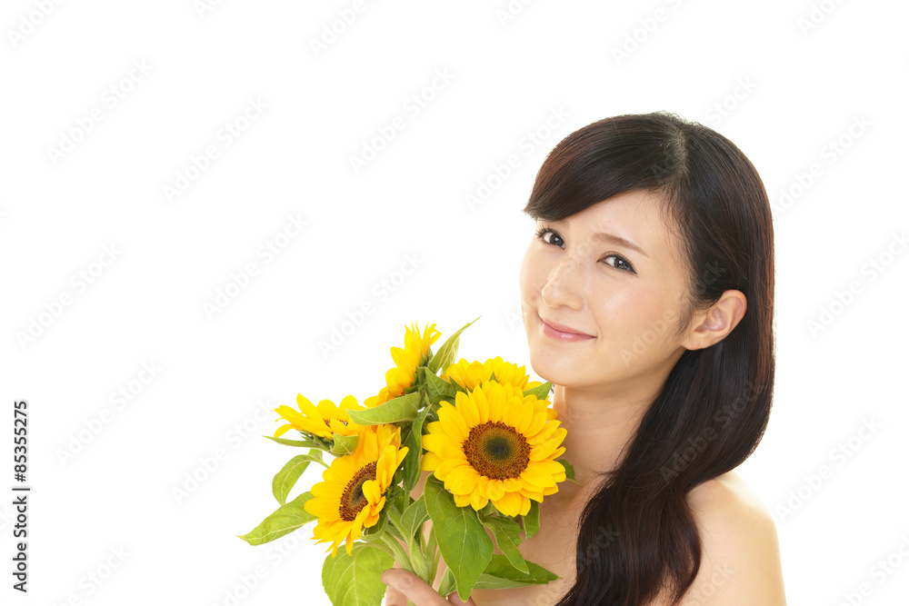 笑顔の女性 笑顔の女性