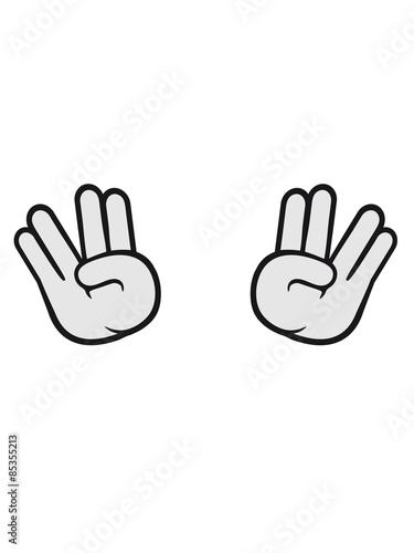 greeting trek hands Vulcan finger v scifi science fiction star