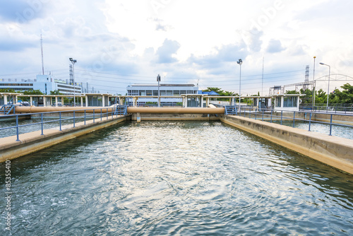 sand filtration tank at water treatment plant. water treatment plant  ecosystem  waste water  water recycle  water purification or environment industry concept 