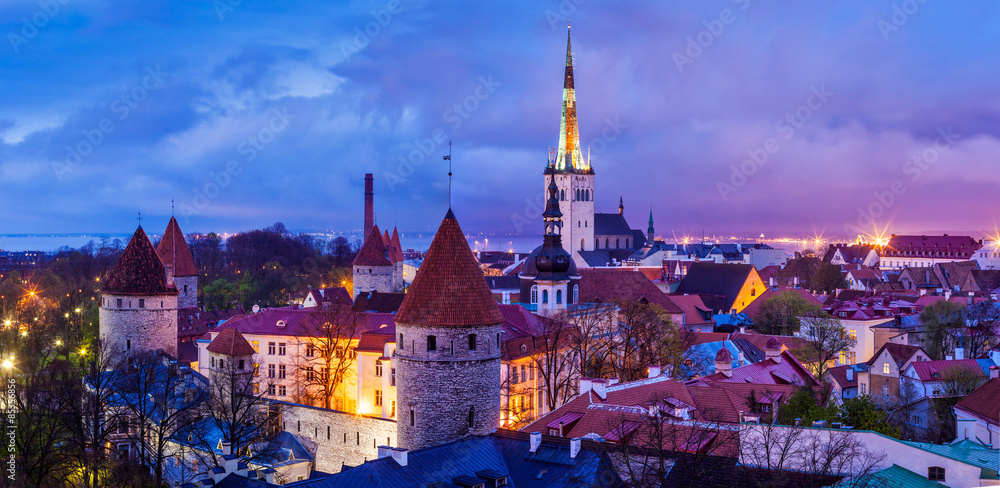 Tallinn Medieval Old Town panorama, Estonia