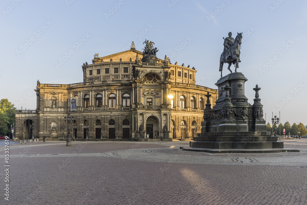 Germany, Dresden, view to Semper Opera House at Theatre Square Germany, Dresden, view to Semper Opera House at Theatre Square