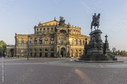 Germany, Dresden, view to Semper Opera House at Theatre Square photo