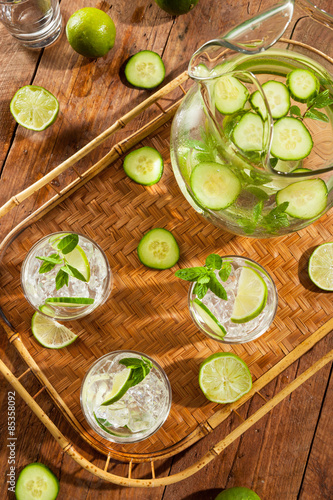 Refreshing Ice Water with Lime