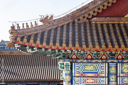 Roof of ancient building in Forbidden City